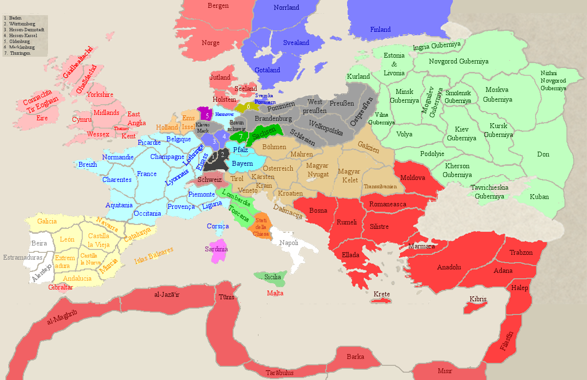 empire total war map of europe